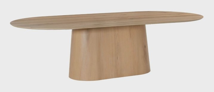 Livingfurn Ovale Eettafel Novero Eiken, 280 x 120cm - Naturel - Ovaal