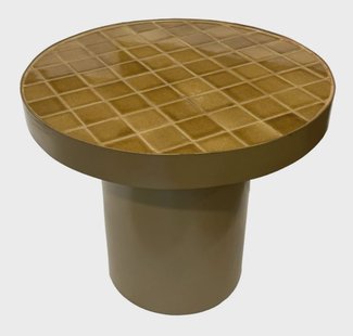 Brix Ronde Bijzettafel Tylo Keramiek, 46cm - Camel