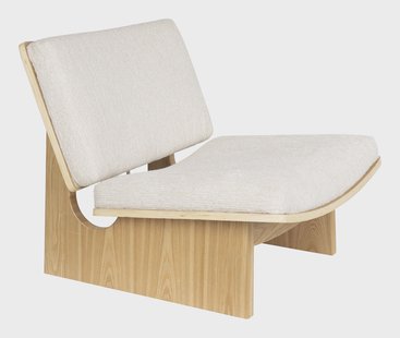 Zuiver Fauteuil Volana Chenille en hout - Beige