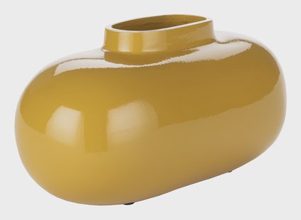 Dutchbone Vaas Droplet 10cm - Okergeel