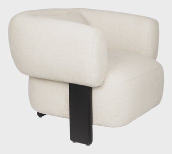 Zuiver Fauteuil Neil Geweven stof en hout - Wit