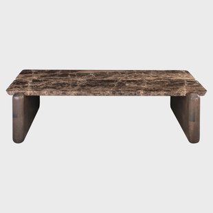 Richmond Salontafel Lagrasse Eiken en Marmer, 120 x 70cm - Dark Brown