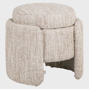 Richmond Poef Cupid - Beige Angora, 51cm
