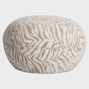 Richmond Poef Jace Tiger, Ø64cm - Beige