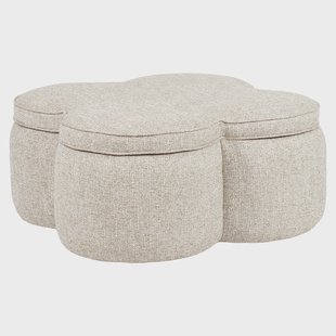 Richmond Poef Corbeau tweed - Sand, 92cm