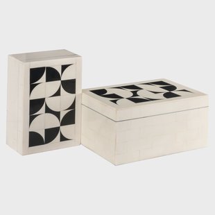 Richmond Opbergdoos Flake Set van 2 stuks - White