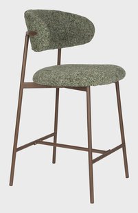 ZILT Barstoel Arlena Geweven stof - Groen (zithoogte 65cm)