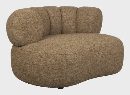 Dutchbone Fauteuil Duvane Bouclé - Bruin