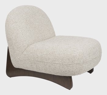 Dutchbone Fauteuil Loom Bouclé en hout - Beige