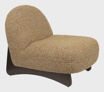 Dutchbone Fauteuil Loom Bouclé en hout - Bruin
