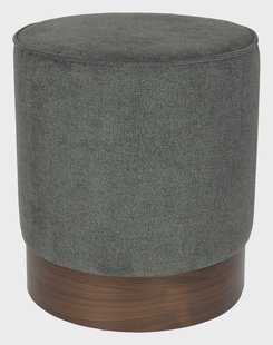 Dutchbone Hocker Bellevue Geweven stof en hout - Groen