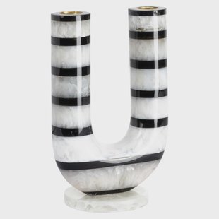 Richmond Kandelaar River Resin, 20cm - Grijs