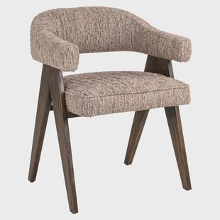 Richmond Eetkamerstoel Mori Linear stof en hout - Mocca