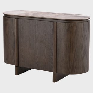 Richmond Dressoir Langford Marmerlook en eiken, 120cm - Bruin