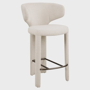 Richmond Barstoel Viola Bouclé - Biscotti (zithoogte 68cm)