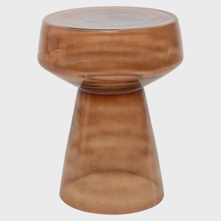 Richmond Ronde Bijzettafel Isa Glas, 40cm - Brown