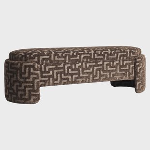 Richmond Bankje Cupid Met opbergruimte, Brown Labyrinth, 150cm - Bruin