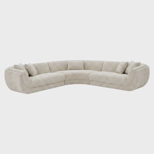Richmond Organische Hoekbank Gianelle 310cm, Chunky stof - Natural