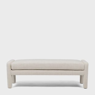 Rivièra Maison Bankje Avalon 147cm, Tweed stof - Antique White