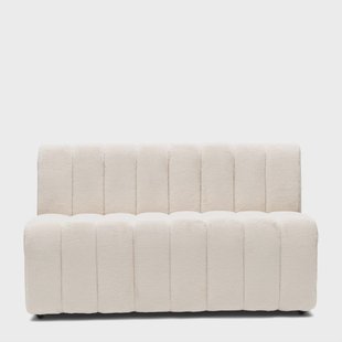 Rivièra Maison Eetkamerbank Dazzle Op wieltjes, 160cm, Faux Fur - Polar Bear