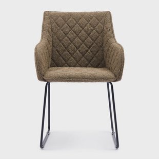Rivièra Maison Eetkamerstoel Frisco Drive Bouclé - Classic Brown