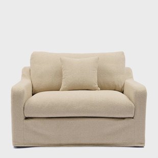 Rivièra Maison Loveseat Giovanni Bouclé, Natural Grey - Beige