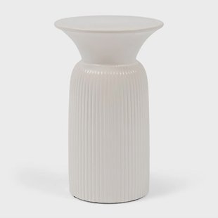 Rivièra Maison Ronde Bijzettafel Cascais Keramiek, 45cm - Pure White