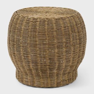 Rivièra Maison Ronde Bijzettafel Benoa Rattan, 50cm - Naturel