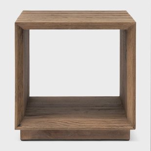 Rivièra Maison Vierkante Bijzettafel Mukaab Eikenhout, 55 x 55cm - Naturel