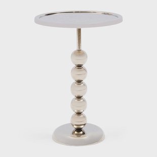 Rivièra Maison Ronde Bijzettafel Pena Palau 33cm - Zilver