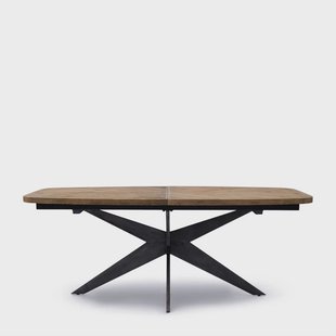 Rivièra Maison Uitschuifbare Eettafel Falcon Crest Eikenhout, 200/300 x 105cm - Naturel - Ovaal
