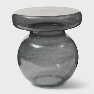 Rivièra Maison Ronde Bijzettafel Murano Glas, 39cm - Smoke