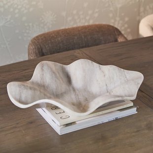 Rivièra Maison Schaal Ribani Marmer, 35 x 38cm - Naturel