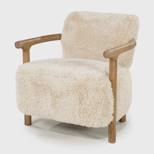Rivièra Maison Fauteuil Glenn Cloud Fur en essenhout - Naturel