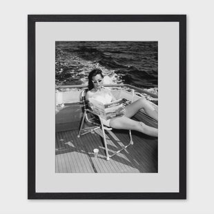 Rivièra Maison Wall Art Azure Cruise 40 x 50cm - Zwart