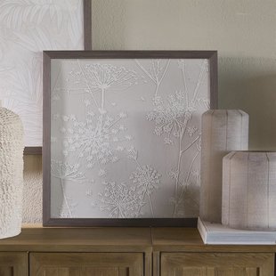 Rivièra Maison Wall Art Silhouette Flowers 60 x 60cm - Bruin