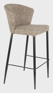 Dutchbone Barstoel Georgia Soft Velvet - Bruin (zithoogte 75cm)
