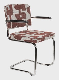 Zuiver Eetkamerstoel Ridge Kink, Deco - Rood