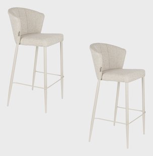 Dutchbone Barkruk Georgia Chenille - Beige (zithoogte 75cm)