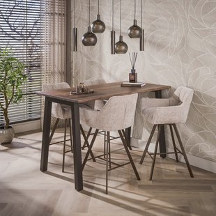 LifestyleFurn Bartafel Danecia Acaciahout, 147 x 80cm - Bruin