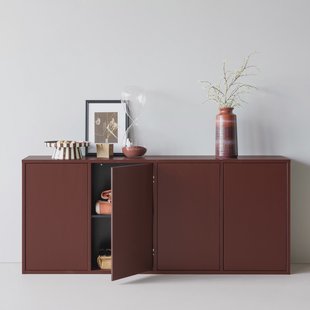 WOOOD Dressoir Merel Grenenhout, 198cm - Bordeaux