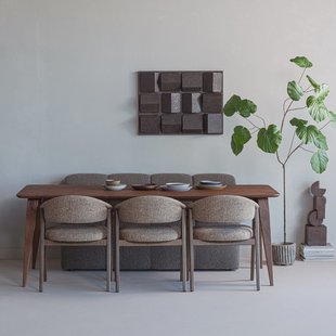 WOOOD Eettafel Rubo Mangohout, 220 x 95cm - Bruin