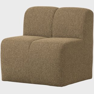 WOOOD Bank Mojo Bouclé, 84cm - Geel/Bruin Melange