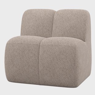 WOOOD Bank Mojo Wollig, 84cm - Donkerzand