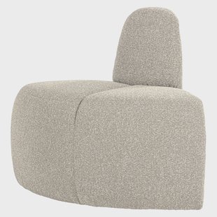 WOOOD Eetkamerbank Mojo Bouclé, Hoek Rond - Beige Melange