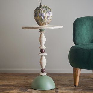 Bloomingville Ronde Bijzettafel Mannelli 40cm - Groen