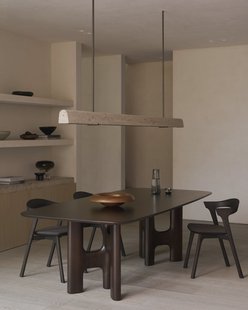 Ethnicraft Eettafel Flow Mahonie, 200 x 110cm - Rose Brown