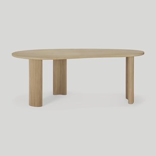 Ethnicraft Organisch Bureau Boomerang Eikenhout, 200 x 100cm - Naturel