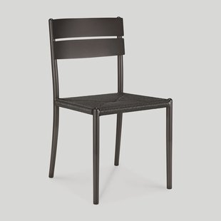 Ethnicraft Tuinstoel Elin Aluminium & Koord Zonder Armleuning - Dark Bronze