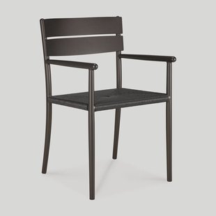 Ethnicraft Elin Aluminium & Koord Met Armleuning - Dark Bronze